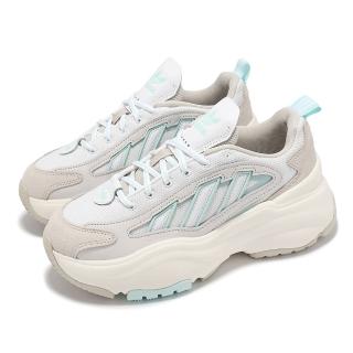 【adidas 愛迪達】休閒鞋 Ozgaia W 女鞋 米白 藍 老爹鞋 厚底 增高 愛迪達(IE3918)