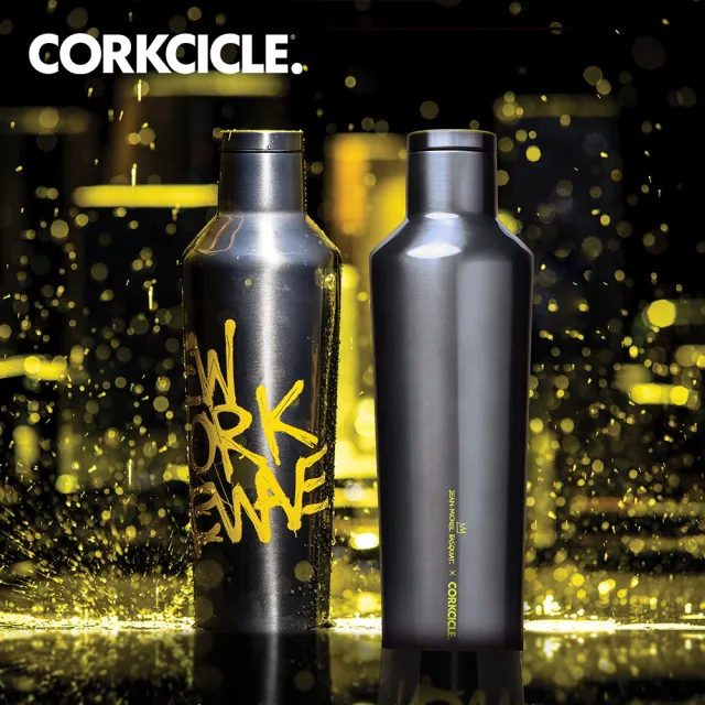 【CORKCICLE 酷仕客】Basquiat設計師聯名系列三層真空易口瓶/保溫杯470ml(保溫瓶)