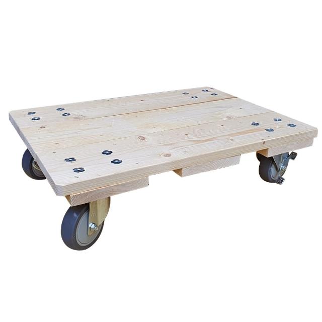 加厚實木平板車/4英吋工業輪/承重400KG/台灣製(拖車/烏龜車/貼地車/手拉車/工廠/搬貨)