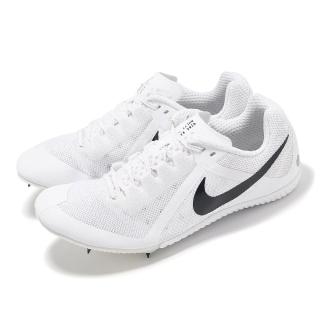 【NIKE 耐吉】田徑釘鞋 Zoom Rival Multi 男鞋 白 黑 可換釘 氣墊 緩衝 運動鞋(DC8749-100)