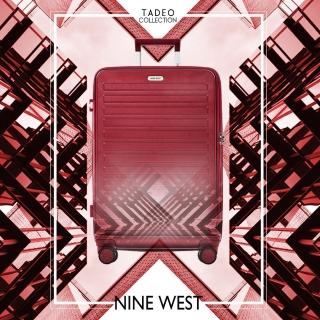 【NINE WEST】TADEO經典橫條 28吋前開式防爆耐摔可擴充旅行行李箱 NW31269(紅色)