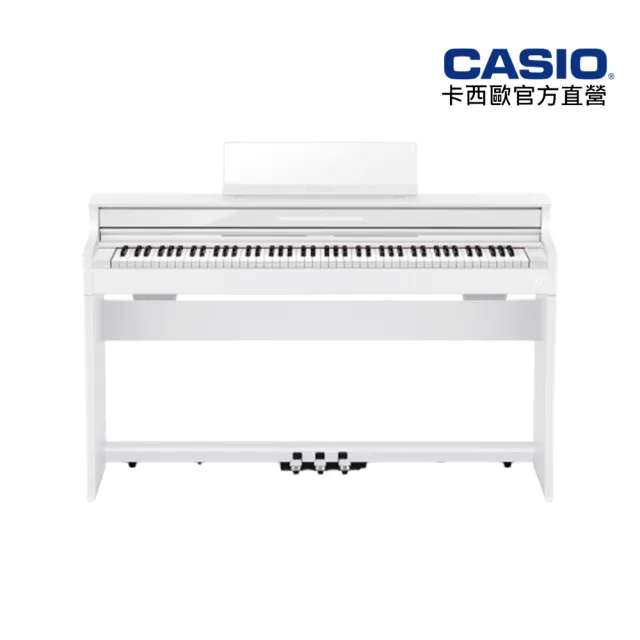 【CASIO 卡西歐】原廠直營AP-S450WE-5B白色/ATH-M30X含琴椅+耳機(木質琴鍵 數位鋼琴)