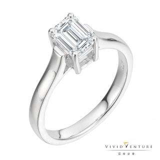 【Vividventure 亞帝芬奇】情人節 禮物 GIA 1克拉 FVS2 天然鑽石 鑽石 戒指 澄淨典雅(PT950鉑金臺)