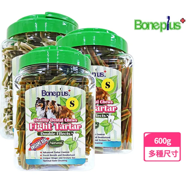 【Bone Plus】六星雙效薄荷草本潔牙棒小桶裝600G(狗潔牙、耐咬、寵物潔牙、寵物零食、魔法村)