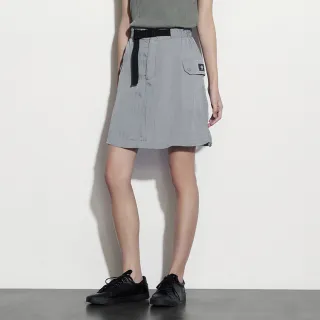 【GAP】女裝 鬆緊工裝褲裙-灰色(465785)