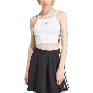 【adidas 愛迪達】3 S CROP TOP 短版運動背心 女 - IN8377