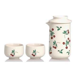 【乾唐軒】喜果陶瓷泡茶器(一壺+二杯 / 2色 / 交換禮物)