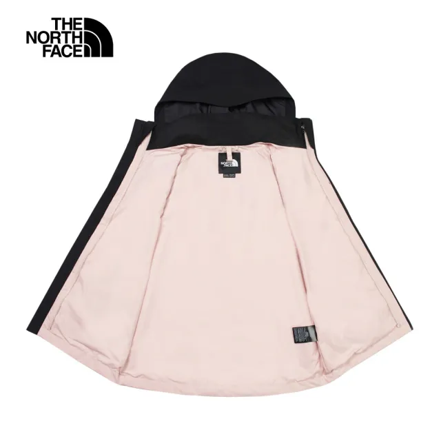 【The North Face 官方旗艦】北面女款粉色DryVent防水透氣連帽衝鋒衣｜88FYLK6(外套)