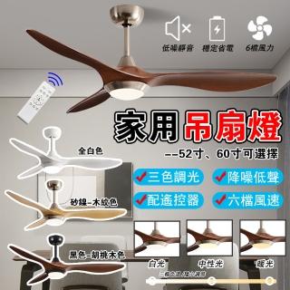 【LADUTA 拉布塔】52吋風扇 風扇燈 DC吊扇 遙控吊扇燈(電風扇 循環扇 吸頂燈 風扇)