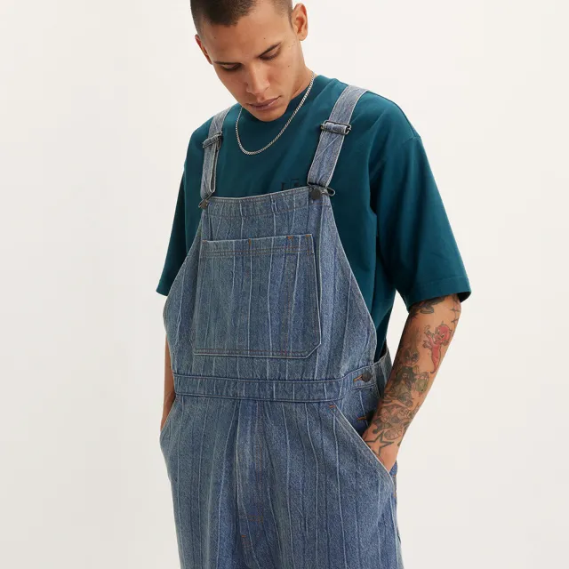 【LEVIS】Skateboarding 男寬鬆OVERALL丹寧牛仔吊帶褲/微彈 熱賣單品 A2092-0005