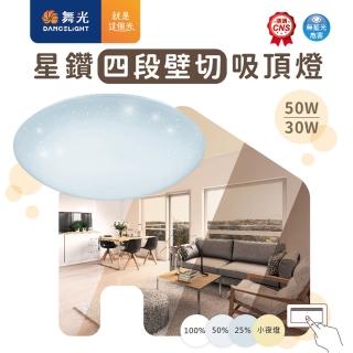 【DanceLight 舞光】1入組 星鑽壁切款 30W(LED 星鑽 四段壁切 吸頂燈 白光 黃光 全電壓)