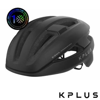 【KPLUS】公路競速SIGMA 絕佳散熱表現單車安全帽-消光黑(亞洲頭型/大透氣孔)