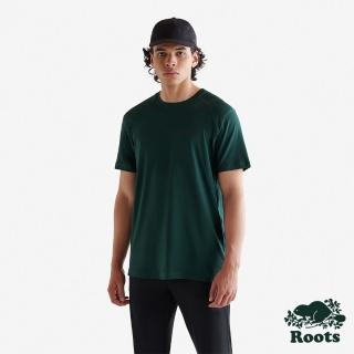 【Roots】Roots男裝- ACTIVE PEPPERED 短袖上衣(綠色)