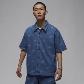 【NIKE 耐吉】AS M J FLT HRTG DENIM AOP TOP 男 牛仔短袖襯衫 藍(FN4654436)