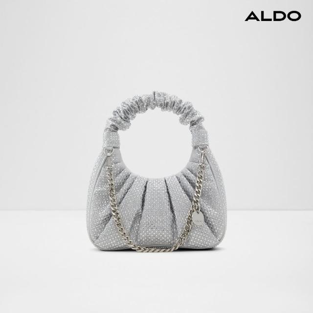 【ALDO】雙11★IVALIA-時尚水鑽鉚釘設計手提包(銀色)