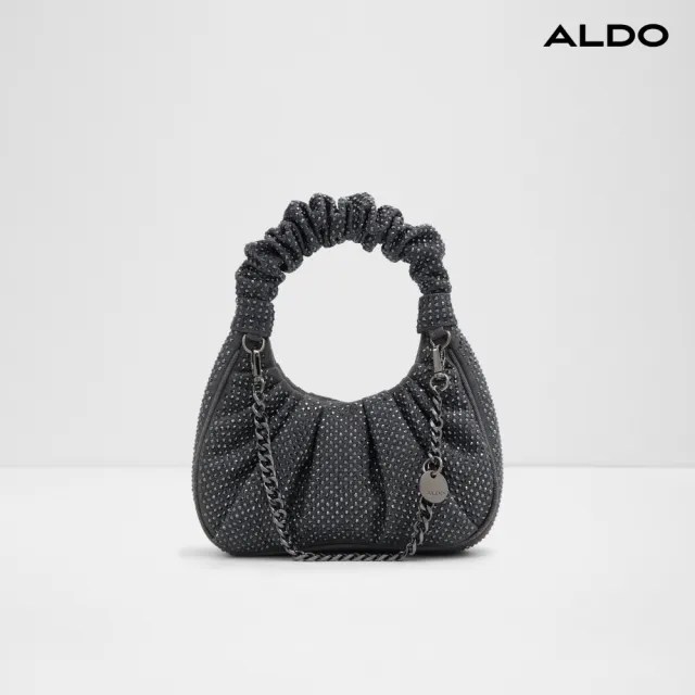 【ALDO】IVALIA-時尚水鑽鉚釘設計手提包(深灰色)