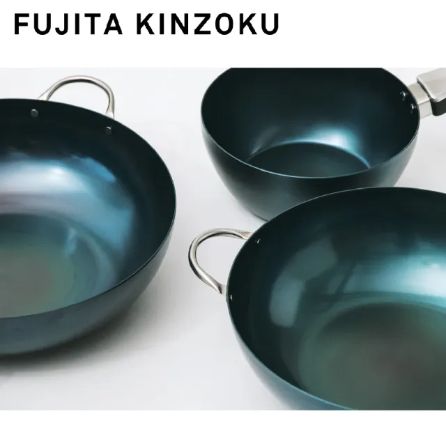 【藤田金屬】GARTEN職人製鐵平底鍋 深煎鍋 24cm 日本製  IH爐可用鍋(不挑爐具 無塗層 平底鍋)