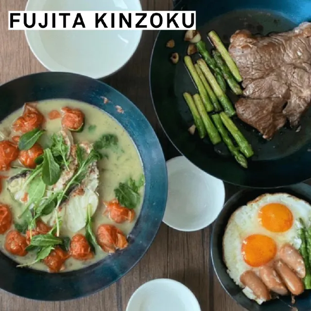 【藤田金屬】GARTEN職人製鐵平底鍋 深煎鍋 20cm 日本製  IH爐可用鍋(不挑爐具 無塗層 深煎鍋)