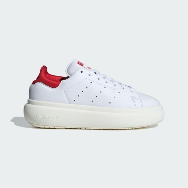 【adidas 愛迪達】Stan Smith PF W 女 休閒鞋 運動 經典 復古 厚底 奶油底 白 紅(IE0452)