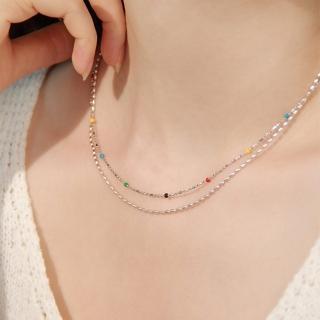 【KT DADA】包包 925純銀項鍊 愛心珍珠項鍊 網紅項鍊 韓國韓版 女生飾品 女生禮物 情人節禮物