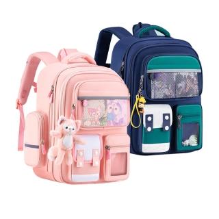 【Hergoo】護脊減負男女童書包 國小學生書包 反光防水雙肩後揹包(全年級適用/開學季)