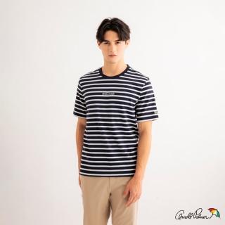 【Arnold Palmer 雨傘】男裝-雙色條紋休閒T-Shirt(2色)