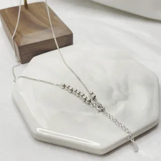 【KT DADA】包包 純銀項鍊女 銀項鍊 串珠項鍊 抗過敏項鍊 韓國項鍊 日系項鍊 歐美項鍊 簡 