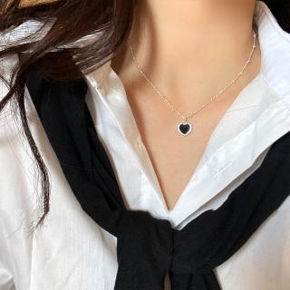 【LEEHER】女生/s925純銀項鍊/韓國項鍊/小香項鍊/女項鍊/鋯石項鍊/不掉色項鍊/生日禮物/愛心項
