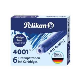 【Pelikan】4001鋼筆卡水皇家藍-6入(鋼筆卡水 卡式墨水 鋼筆墨水 墨水)