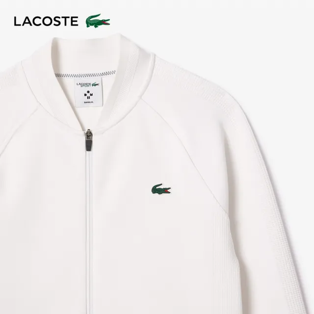 【LACOSTE】男裝-Daniil Medvedev速乾網球夾克(白色)