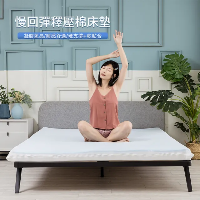 【Dr. dream】涼感記憶床墊 加大雙人 10公分厚度(藍晶靈記憶 慢回彈 涼感記憶 床墊)
