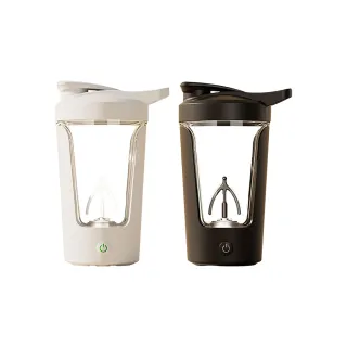 【太力】買1送1★ 電動攪拌杯太空杯搖搖杯450ML(健身奶昔隨行杯 電池款免充電)
