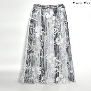 【Master Max】混棉鬆緊腰頭滿版直紋長裙(8312004)