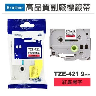 【Ninestar】brother TZE-421 紅底黑字 9mm 高品質副廠標籤帶 適用 PT-P300BT PT-P710BT