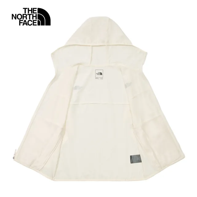 【The North Face 官方旗艦】北面女款白色DWR防潑水外套｜7WCP4HP(抗UV)