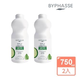 【BYPHASSE 蓓昂斯】綠茶萊姆清爽蓬鬆洗髮精750ml(2入組)