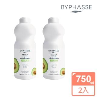 【BYPHASSE 蓓昂斯】酪梨豐潤修護洗髮精750ml(2入組)