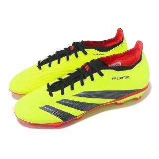 【adidas 愛迪達】室外足球鞋 Predator League FG 短草皮 戶外 螢光黃 黑 男鞋 愛迪達(IG7761)