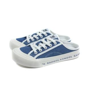 【KANGOL】KANGOL 休閒帆布鞋 懶人鞋 女鞋 藍/白 厚底 62221606-80 no215