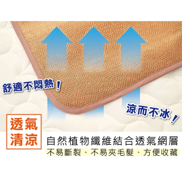 【米夢家居】3D立體加厚透氣網布天然寵物紙纖涼蓆/涼墊(峇里島款60x45cm)