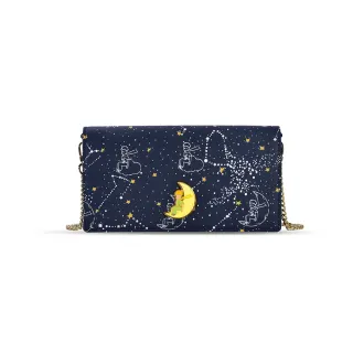 【FX CREATIONS】小王子80週年星空夜光-鍊帶兩用長夾-深藍(LPPW233039-98)