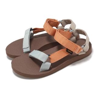 【TEVA】涼鞋 W Original Universal 女鞋 寧靜灰橘 速乾 支撐 再生織帶涼鞋(1003987STY)