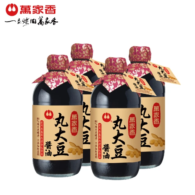 萬家香 丸大豆醬油(450ml*4瓶)