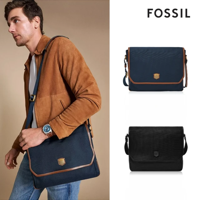 FOSSIL Harwell 真皮馬鞍釦中長夾-咖啡色 SL