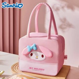 【SANRIO 三麗鷗】美樂蒂大耳狗凱蒂貓方形鋁箔保溫便當袋(餐袋 保冷袋 野餐袋)