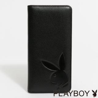 【PLAYBOY】翻蓋長夾 Transcend系列(黑色)