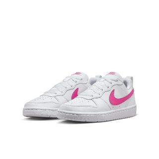 【NIKE 耐吉】休閒鞋 女鞋 大童 運動鞋 COURT BOROUGH LOW RECRAFT GS 白粉 DV5456-113(3K2106)