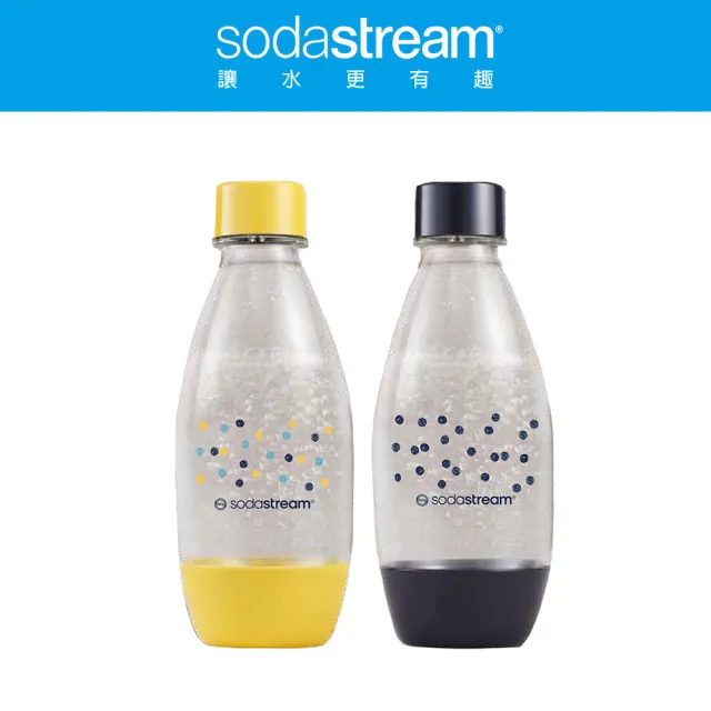 【Sodastream】水滴型專用水瓶 500ML 2入(手繪圓點)