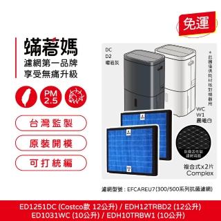 【著媽】複合式濾網2入優惠組(適 Electrolux 伊萊克斯 除濕機 300/500系列 EDH12TRBD2 EDH10TRBW1)