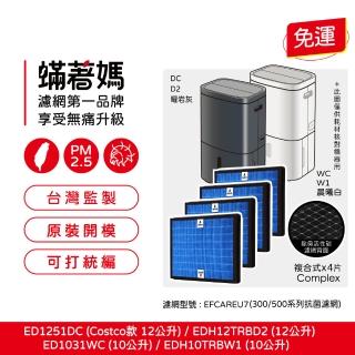 【著媽】複合式濾網4入優惠組(適 Electrolux 伊萊克斯 除濕機 300/500系列 EDH12TRBD2 EDH10TRBW1)